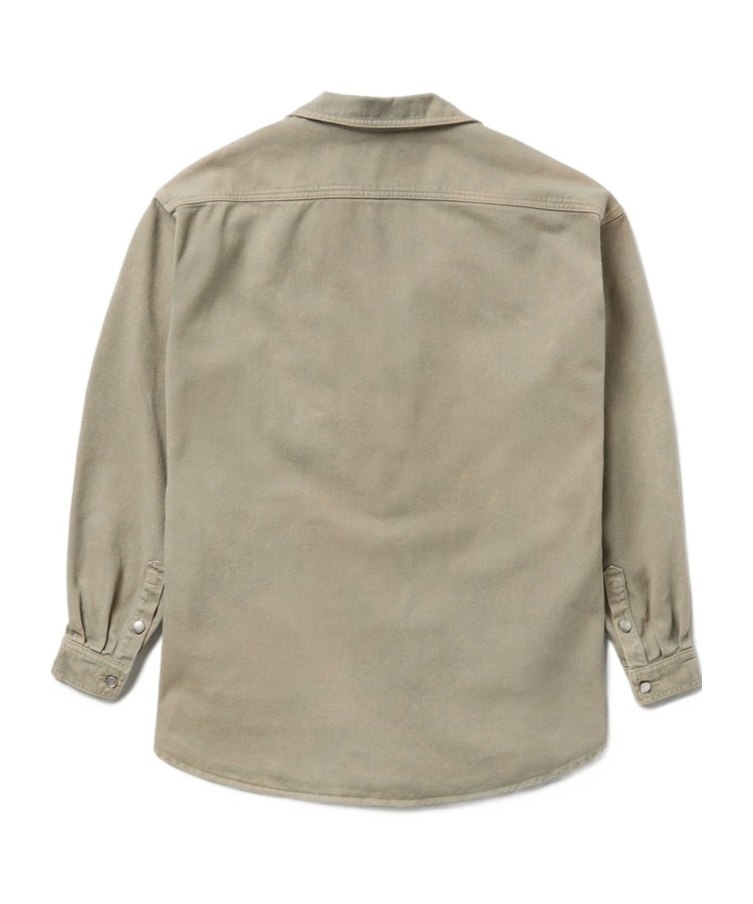 1989 Studio Light Brown Denim Overshirt In Beige
