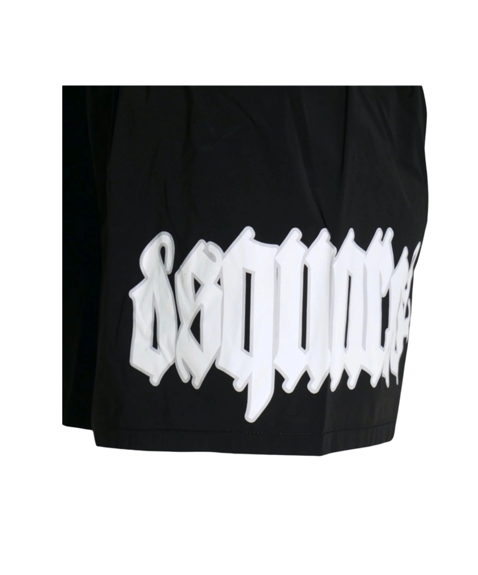 Dsquared2 Logo Printed Drawstring Swim Shorts In Black