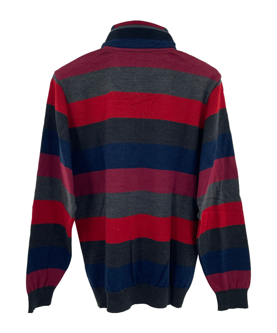 Shop Paul & Shark Striped Long-sleeved Sweater In Black