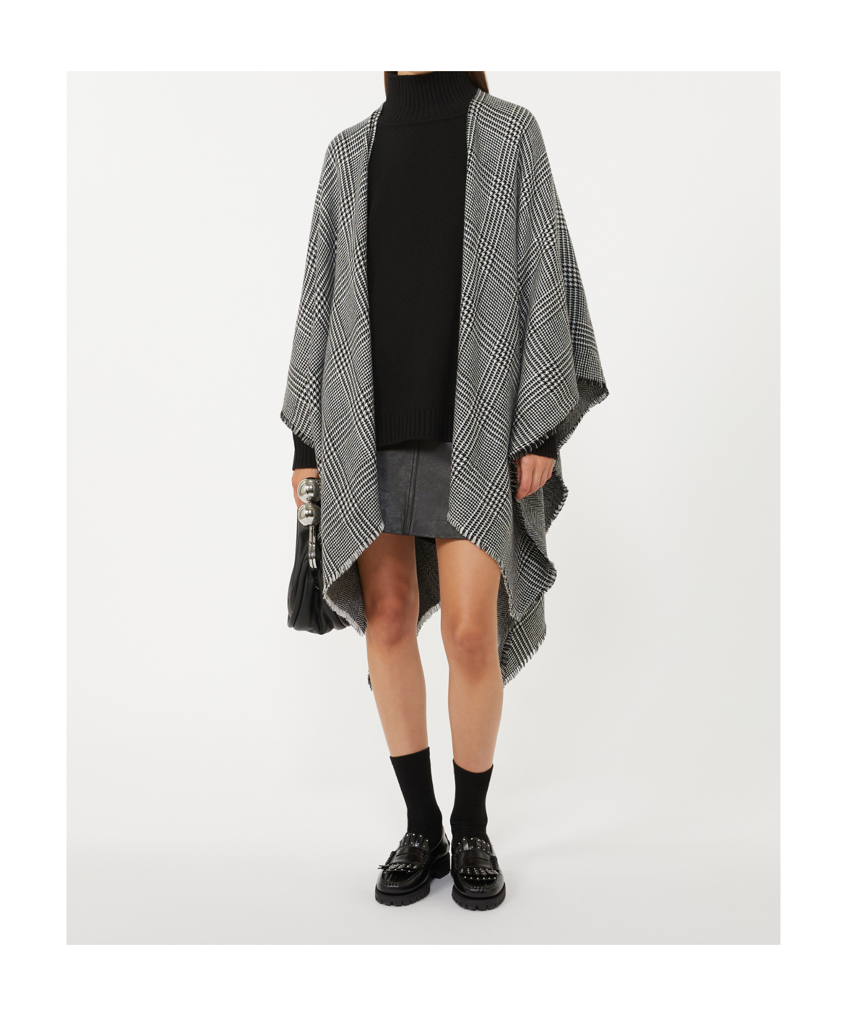 Weekend Max Mara Double-face Wool Cape In Black