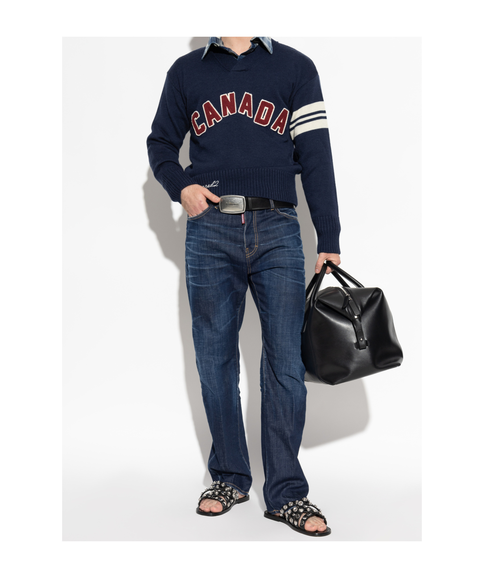Dsquared2 Straight Leg Trousers With Belt Loops