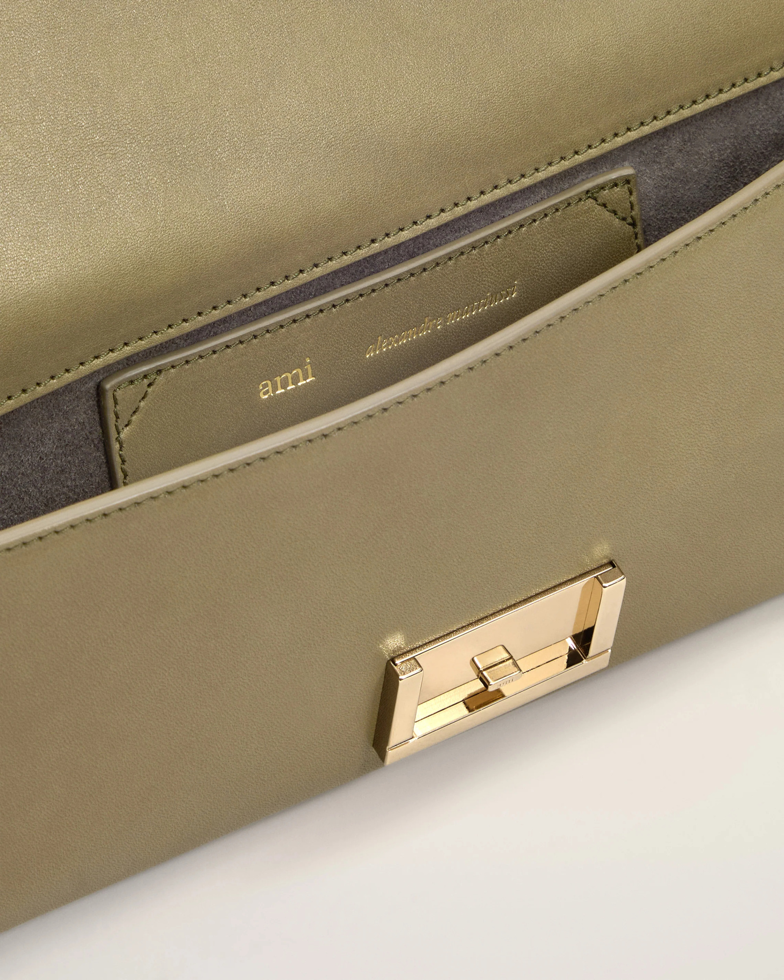 Ami Alexandre Mattiussi Flap Shoulder Bag In Green
