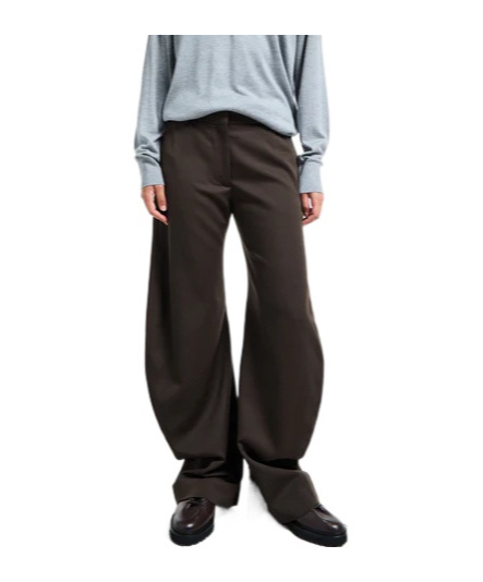 Acne Studios Casual Pants With Belt Loops In Brown
