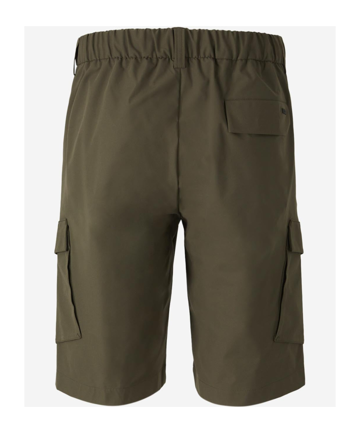 Herno Cargo Buttoned Trousers In Brown
