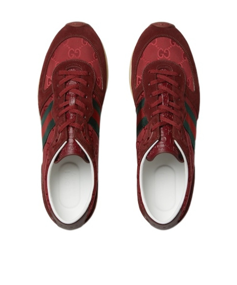 Gucci Motion Fabric Sneakers Suede Inserts In Red