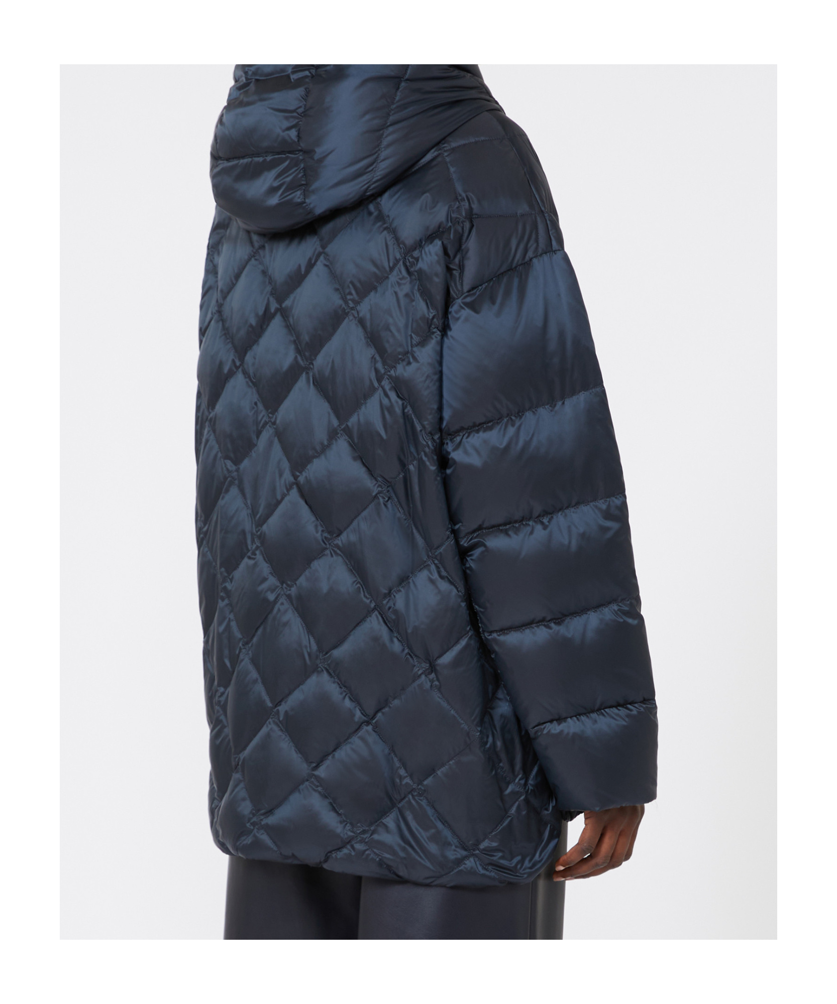 Max Mara Padded Jacket In Water-repellent Iridescent Fabric In Blue
