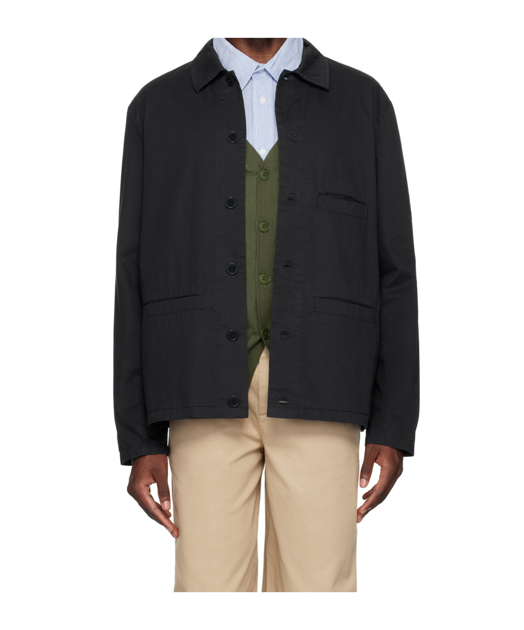 Apc Casual Jacket With Buttons On Front In Black