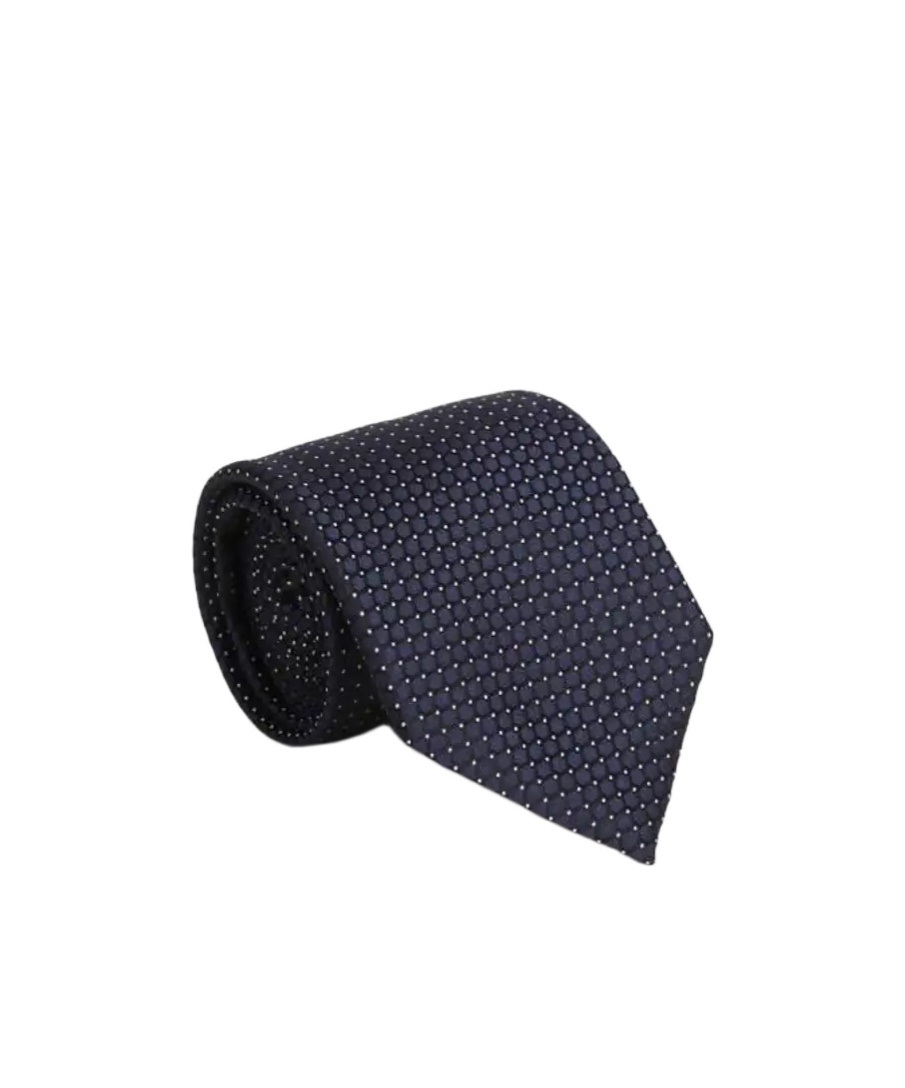 Zegna Pattern Jacquard Pointed-tip Tie In Blue