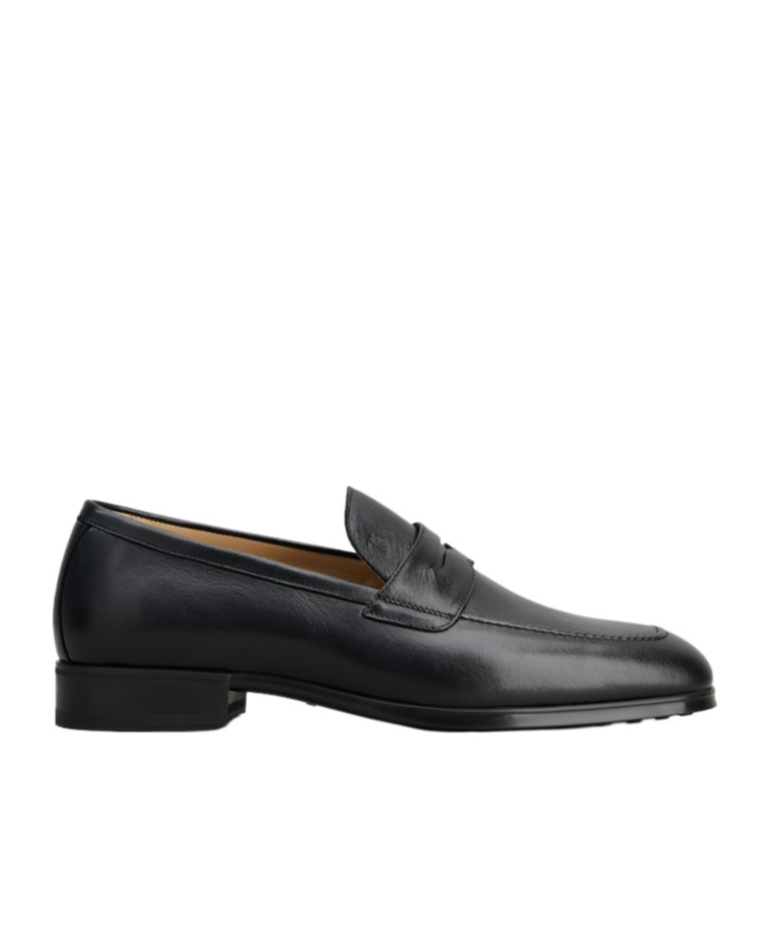 Tod's Logo-debossed Leather Penny Loafers In Black