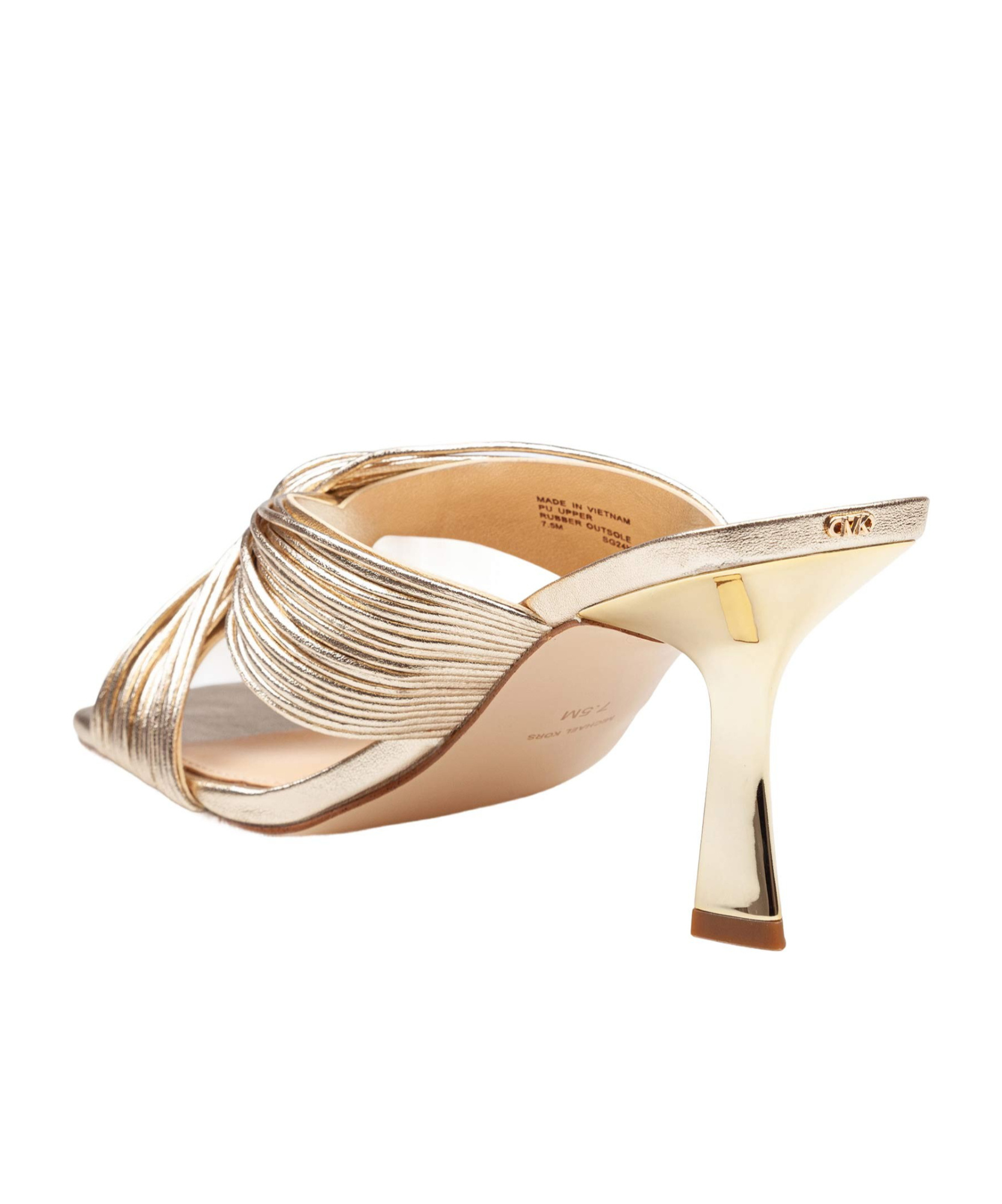 Michael Kors Ichael Kors Alessia Metallic Mule Sandal In Nude