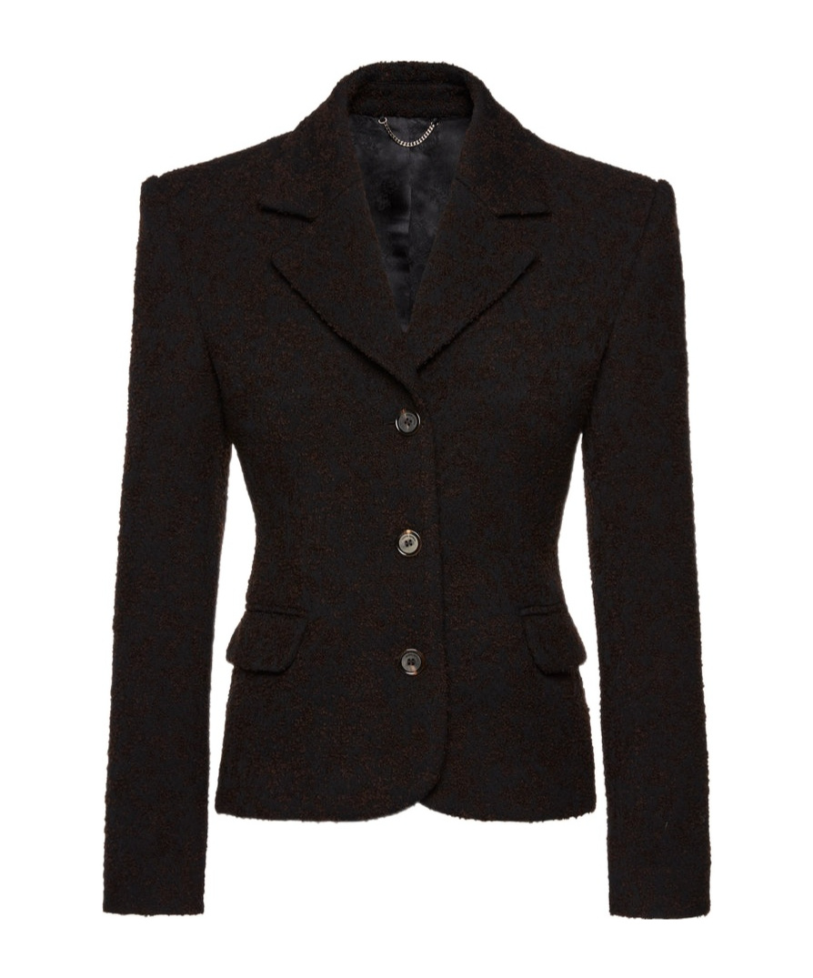 Magda Butrym Bouclé Blazer In Black