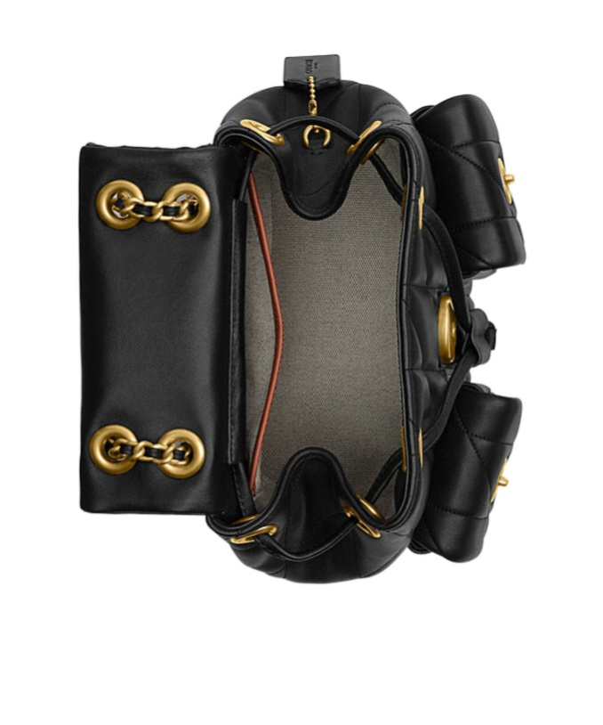Coach Quilted Backpack In Black