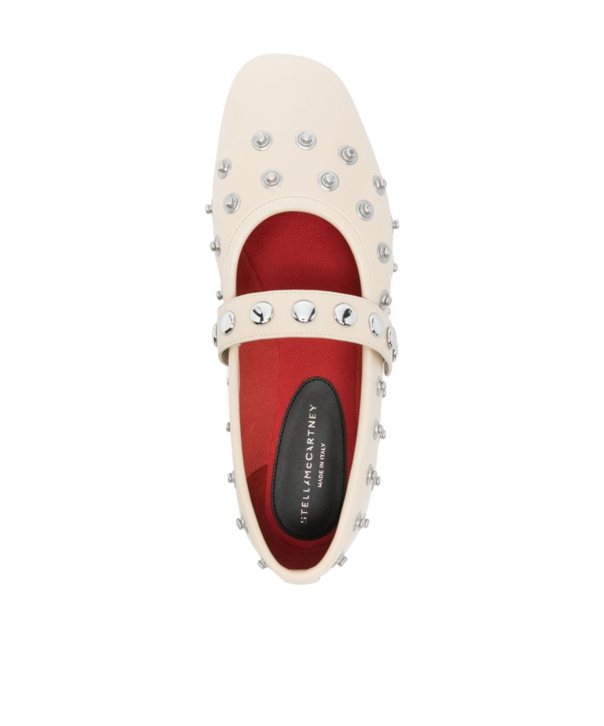 Stella Mccartney Ryder Semi Shine Alt Mat Flats Vanilla In White