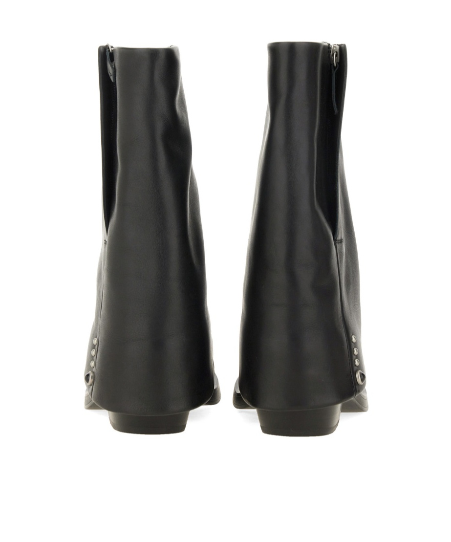 Ash Woman Ankle Boots Black Size 8 Leather In Black