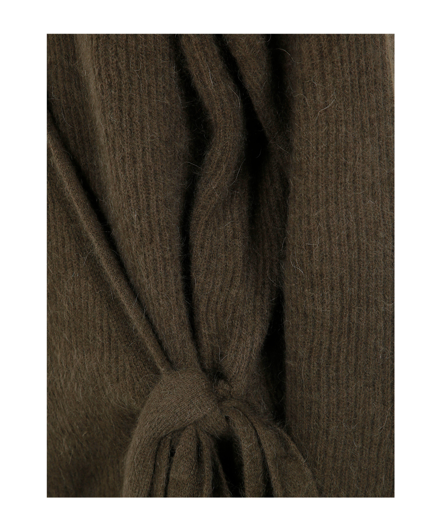 Uma Wang Soft Knit Wrap Jacket With Tie Detail In Green