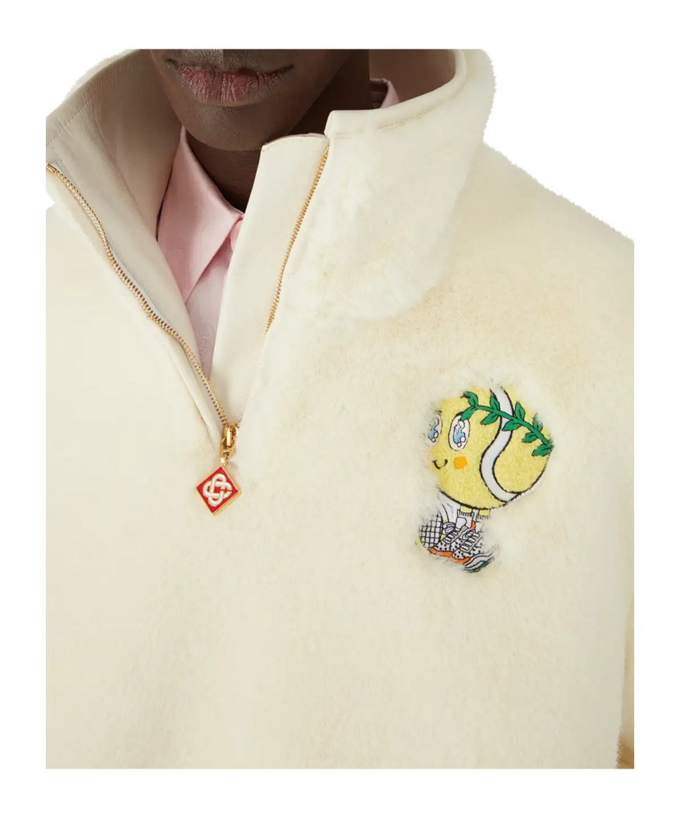 Casablanca Logo Zip-up Jacket In Neutral