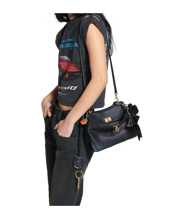 Balenciaga Women's Rodeo Handbag Mini With Charms In Marine Blue
