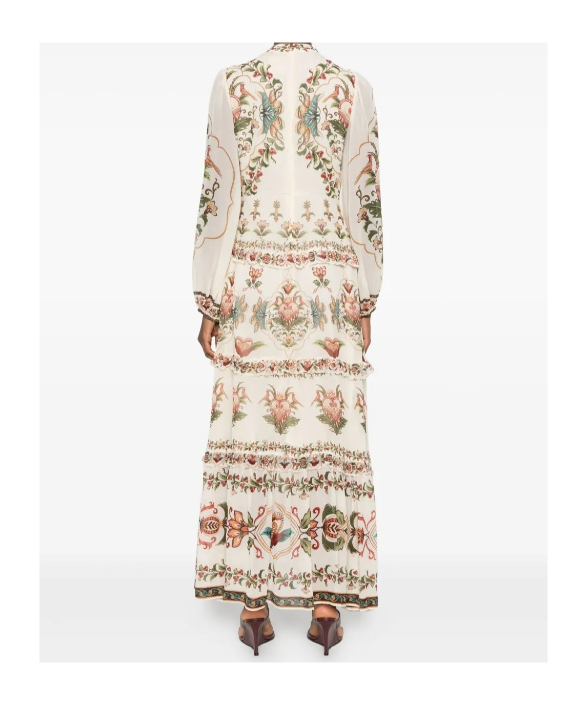 Farm Rio Long-sleeved Dress In Multi