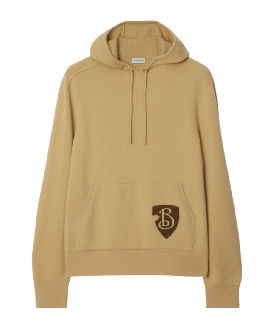 Burberry B Shield Hoodie In Gray