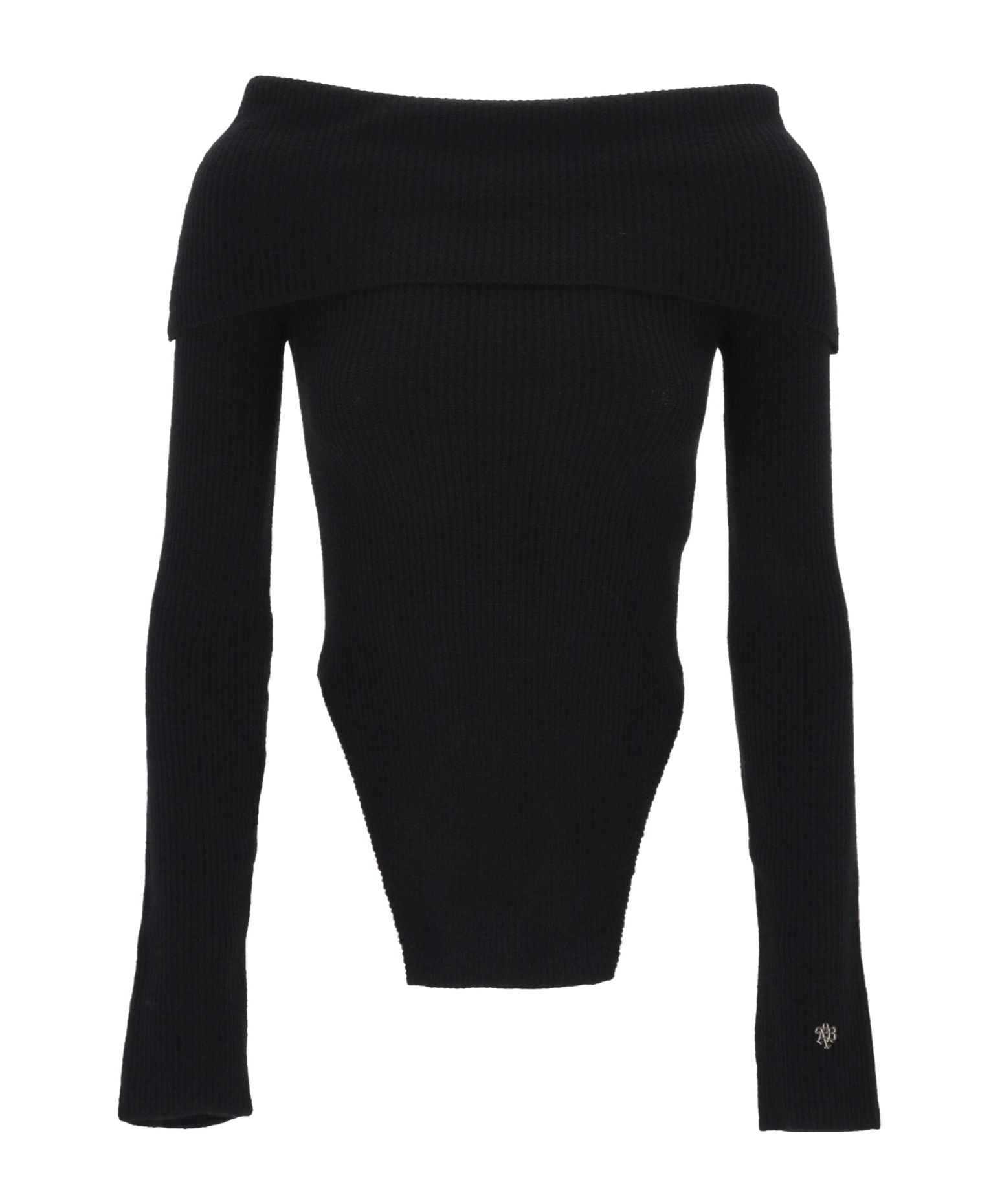 Aniye By Off-shoulder Long-sleeved Bodysuit In Black