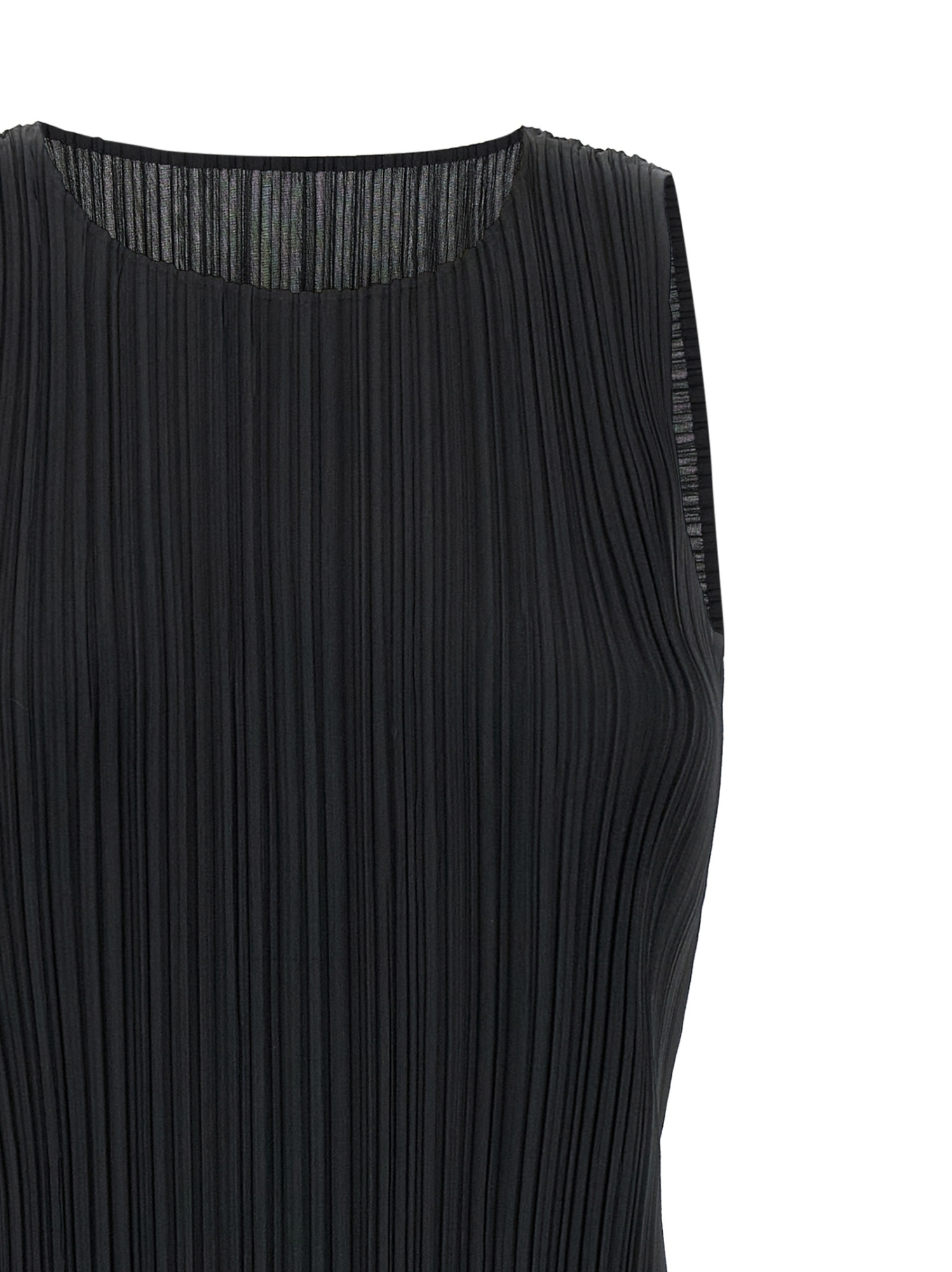 Issey Miyake Black Basics Midi Dress In Black
