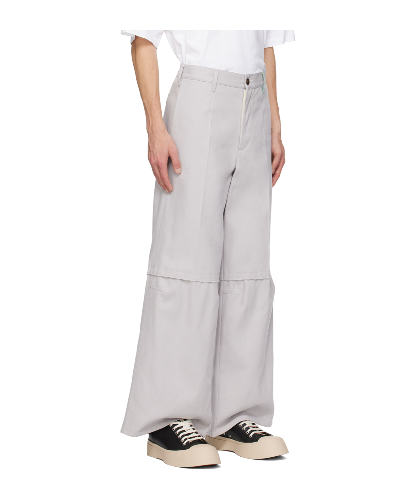 Marni Belt-loop Casual Pants In White