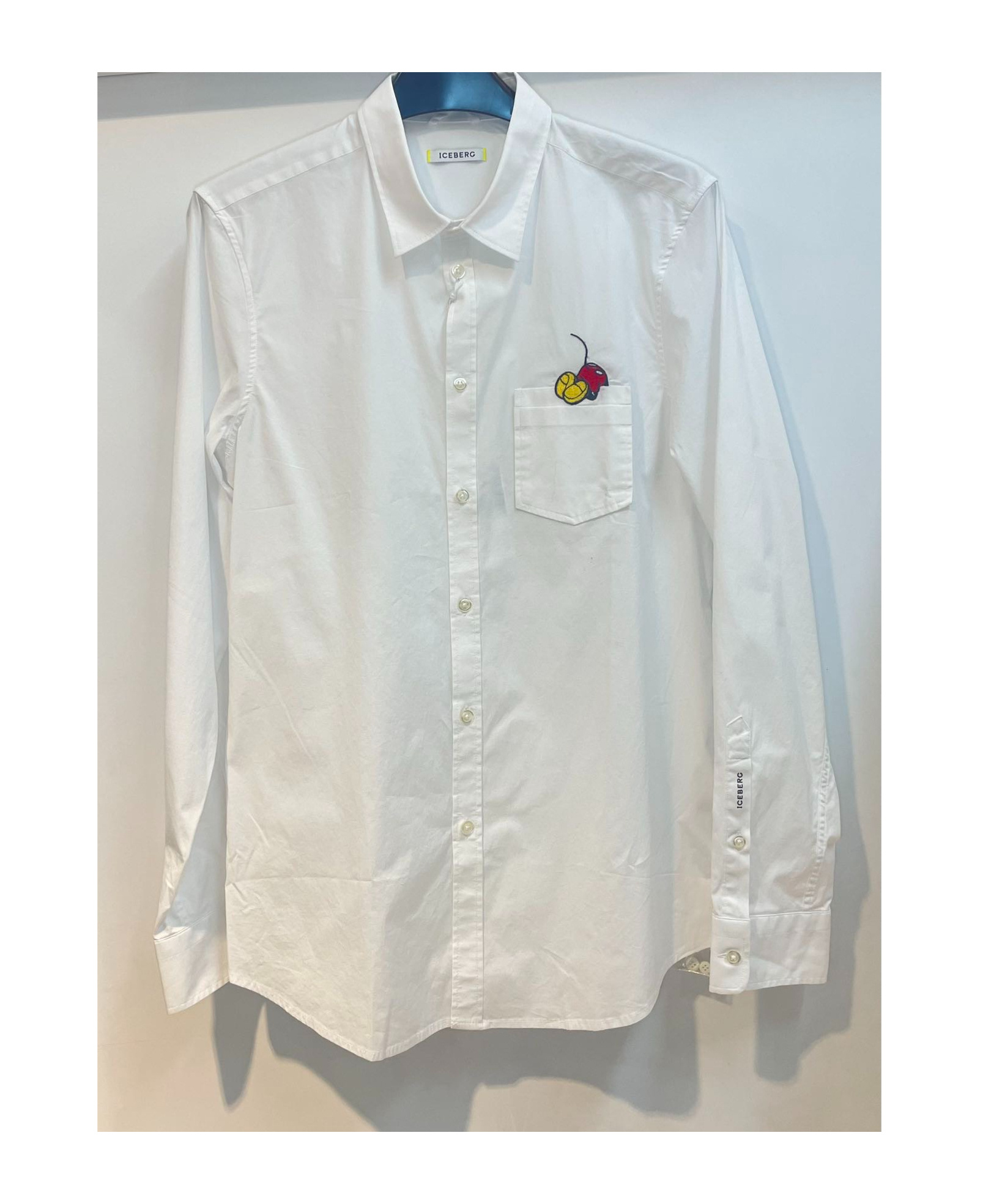 Iceberg Button-up Long Sleeve Shirt In White
