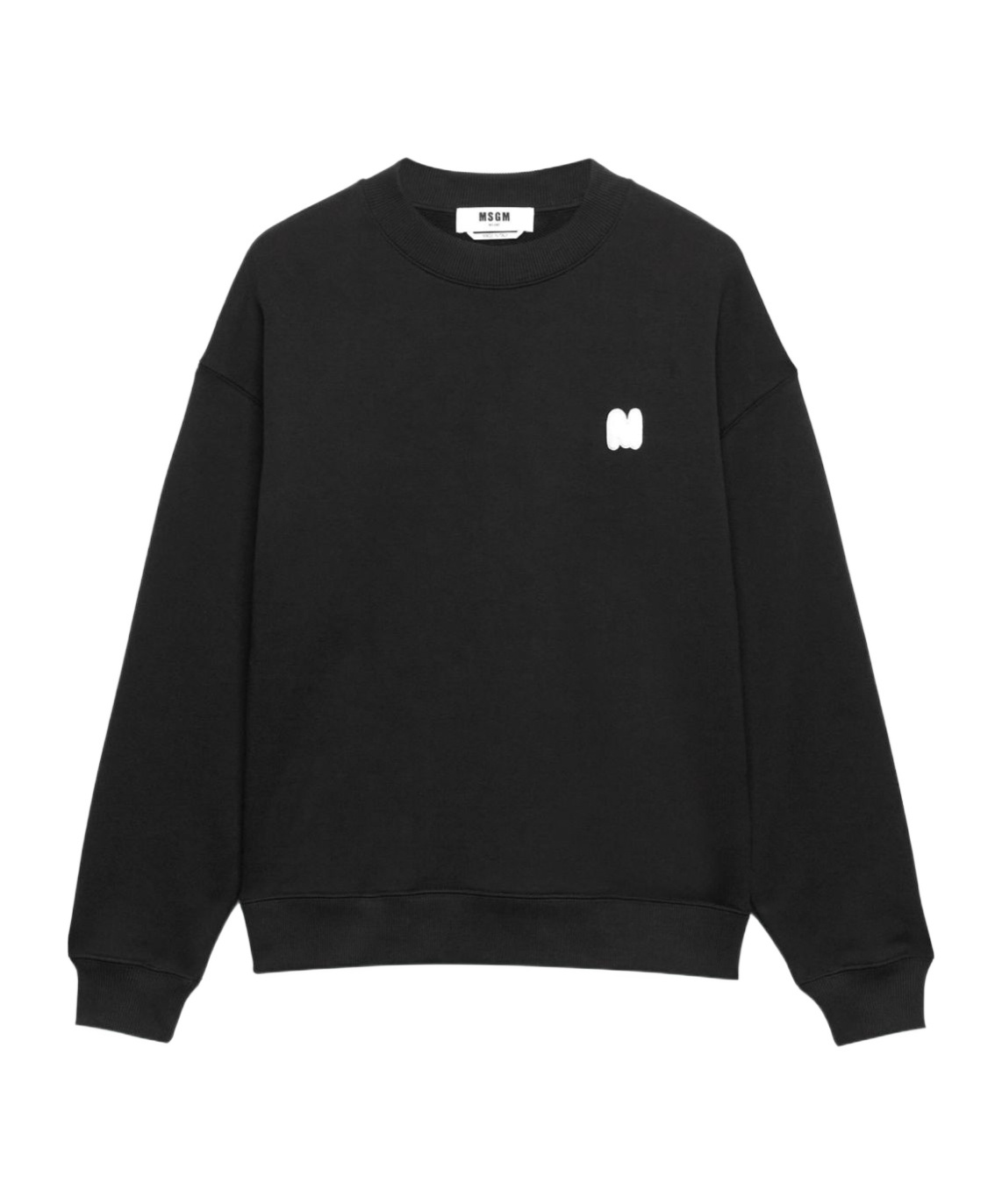 Msgm Sweatshirt Mit Logo-patch In Black