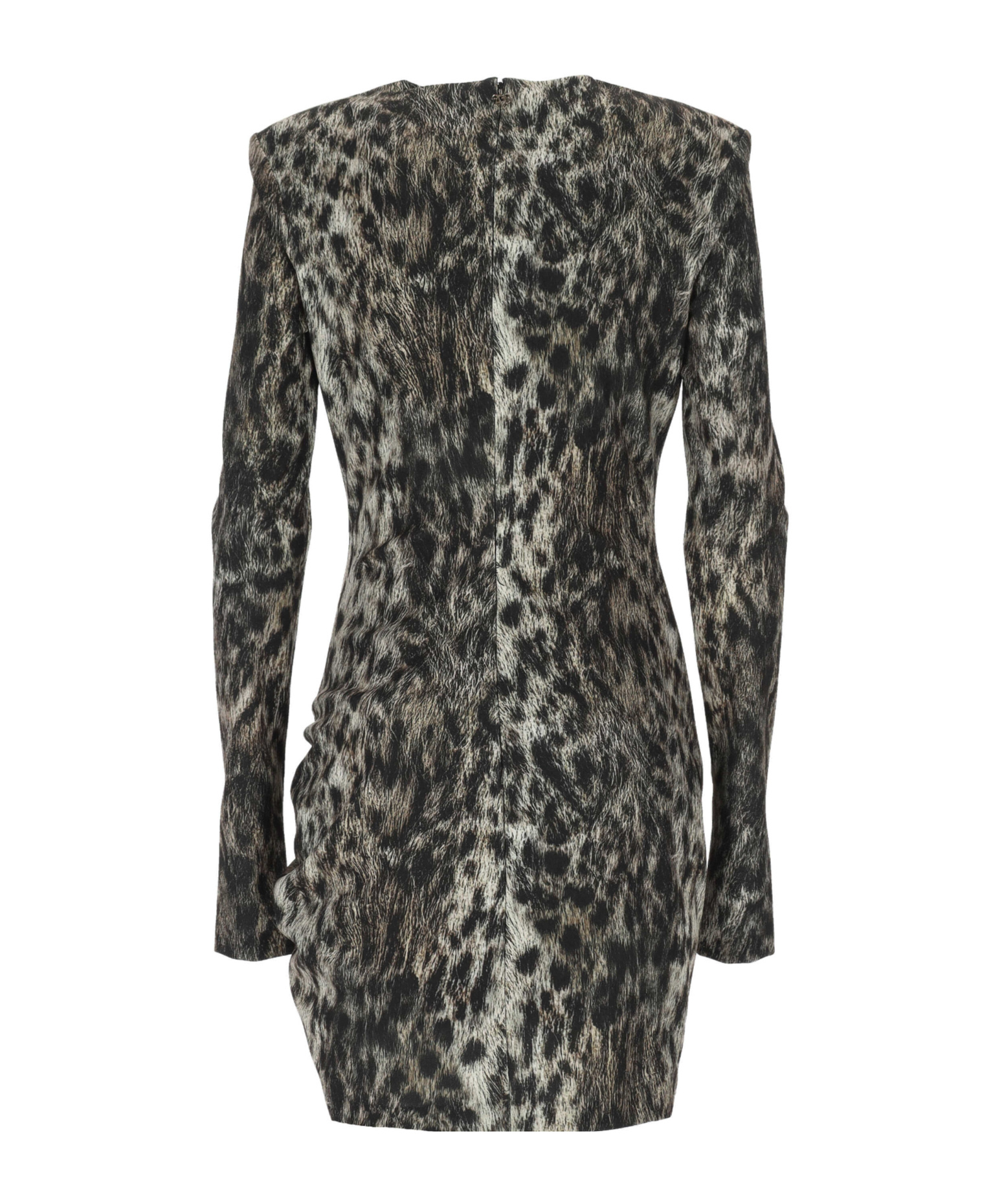 Aniye By Leopard-print Ruched Dress In Black
