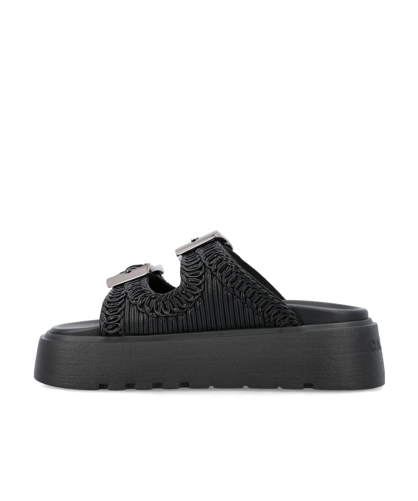 Casadei Birky Ale Flatform Slides In Black