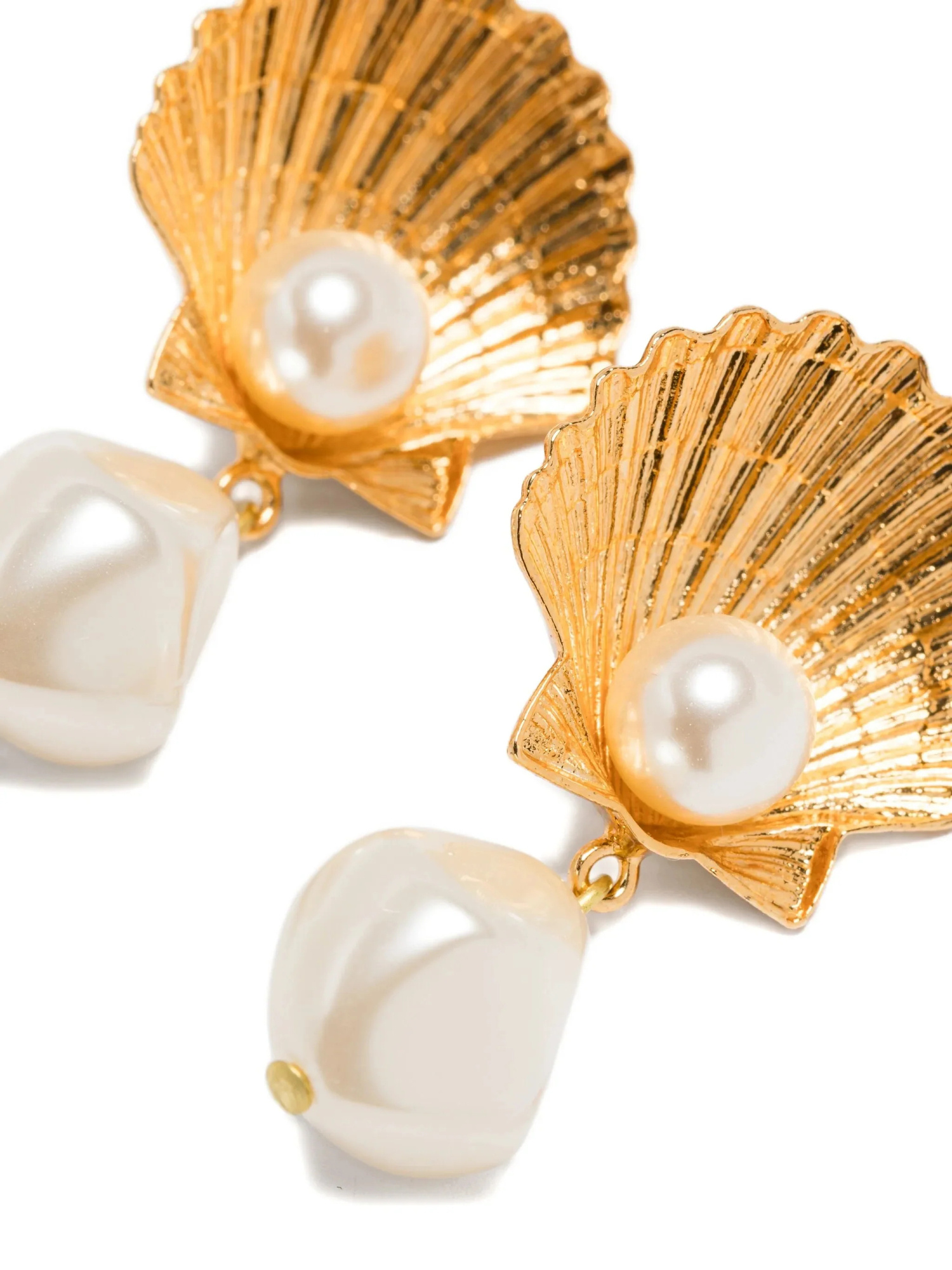 Jennifer Behr Shell-pearl Earrings In Gold