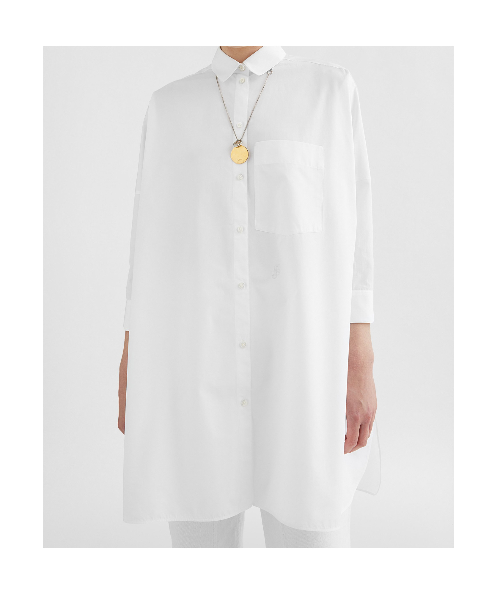 Jil Sander Shoulder Shirt In White