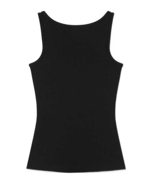 Versace Logo-embroidered Tank Top In Black