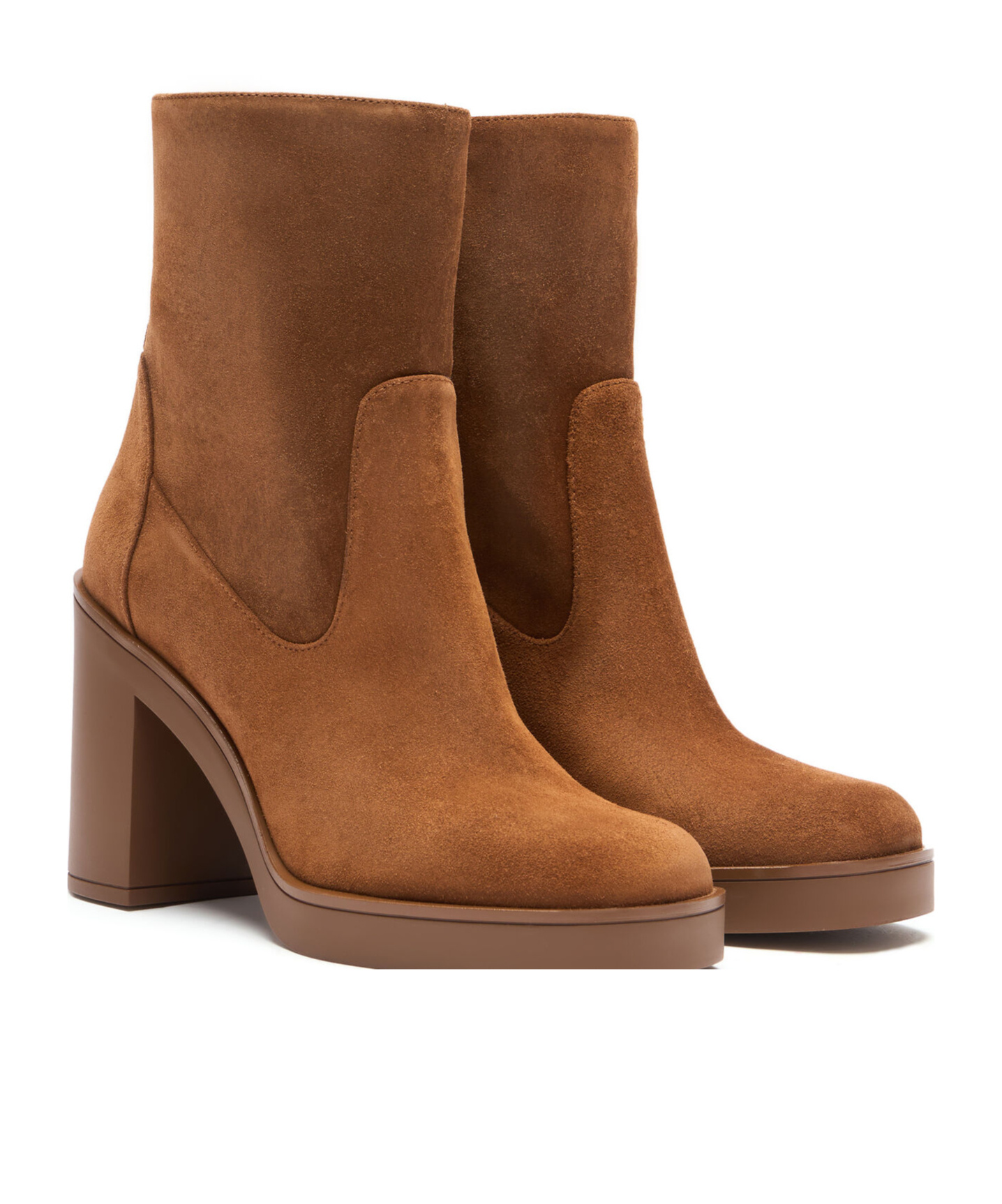Stuart Weitzman Betenny 80 Zipper Ankle Boots In Brown