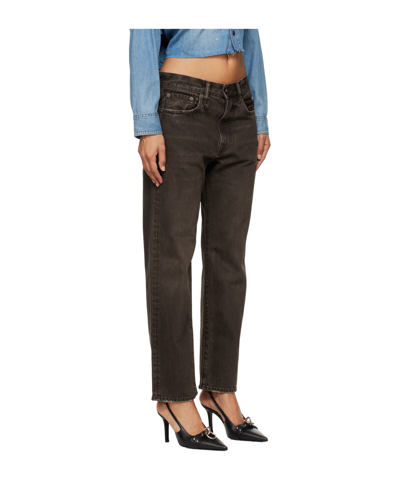 R13 Boyfriend Jeans Pants In Black