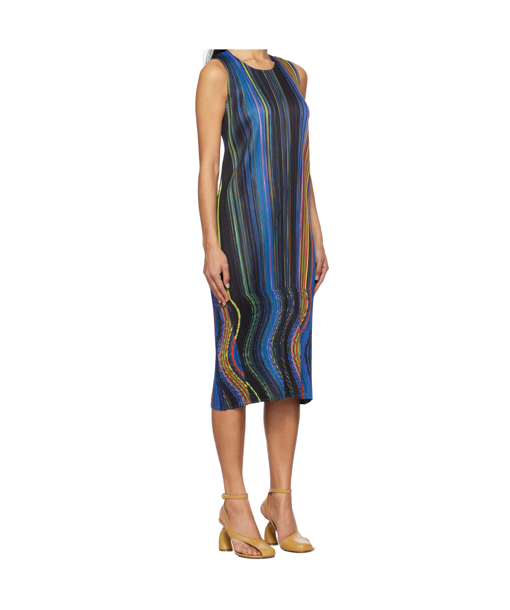 Shop Issey Miyake Warp Dress In Multicolor
