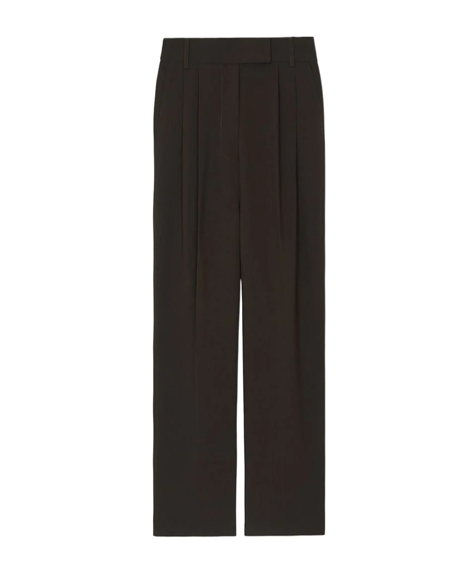 THE FRANKIE SHOP BEA SUIT PANTS - DARK ESPRESSO
