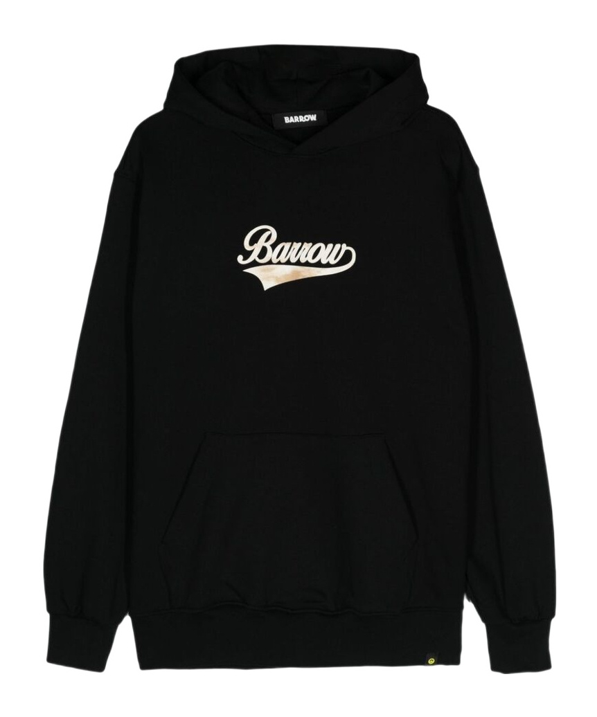 Barrow Unisex Cotton Sweatshirt With Logo Print On The Front In Black