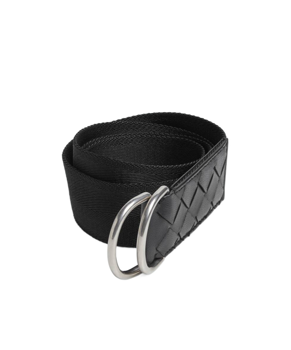 Bottega Veneta Webbing Nastro Belt In Black