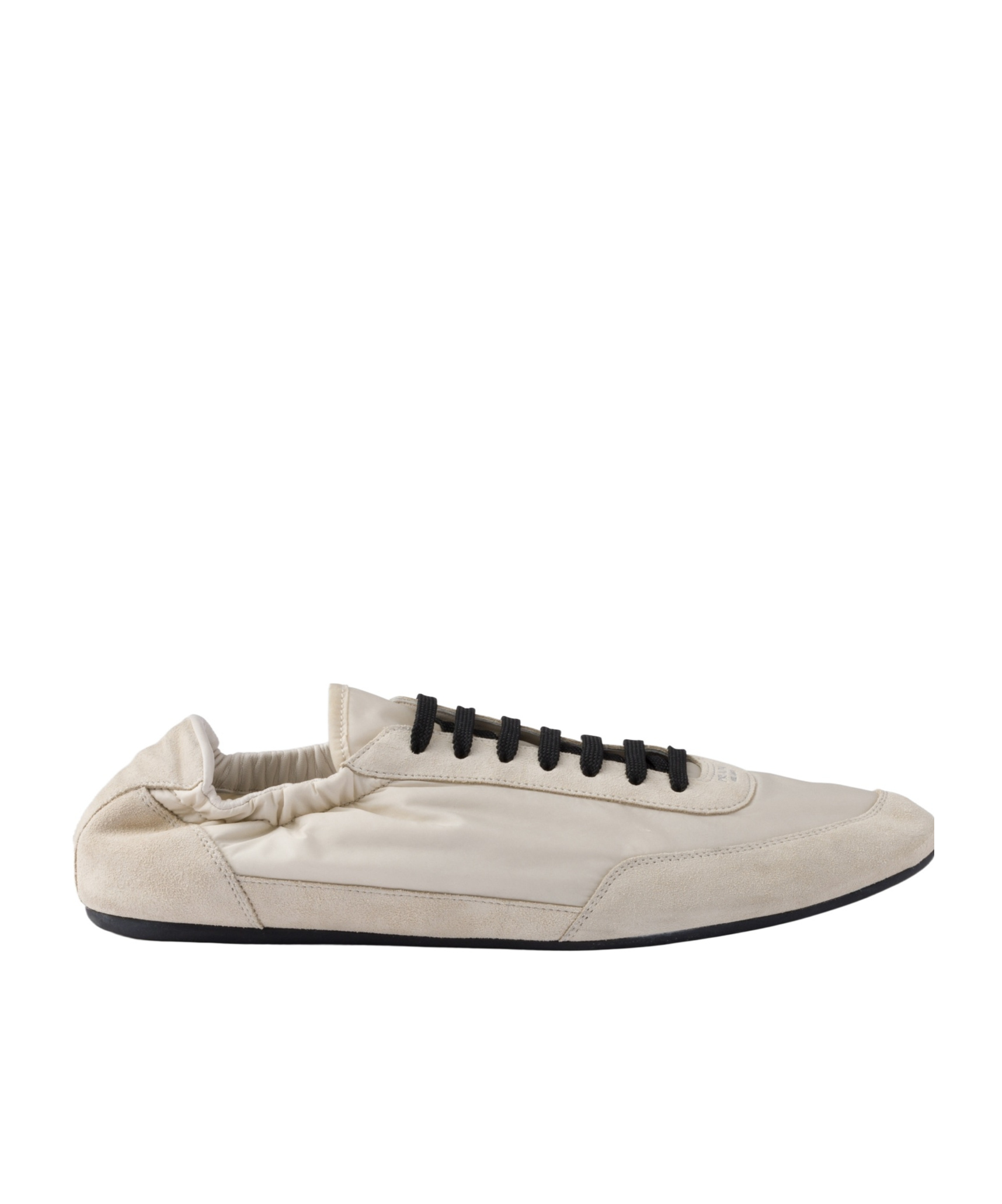 Prada Collapse Lace-up Sneakers In Nude
