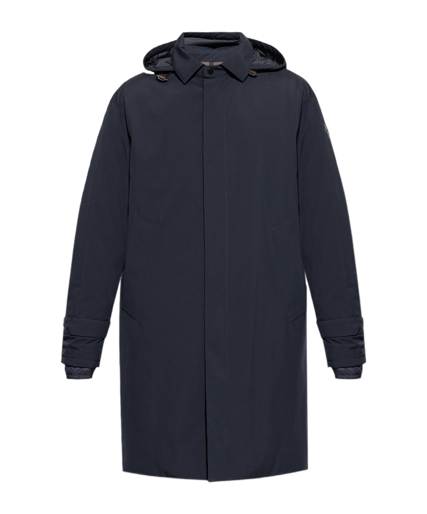 Moncler Larezila Hood Long Parka Jacket In Black