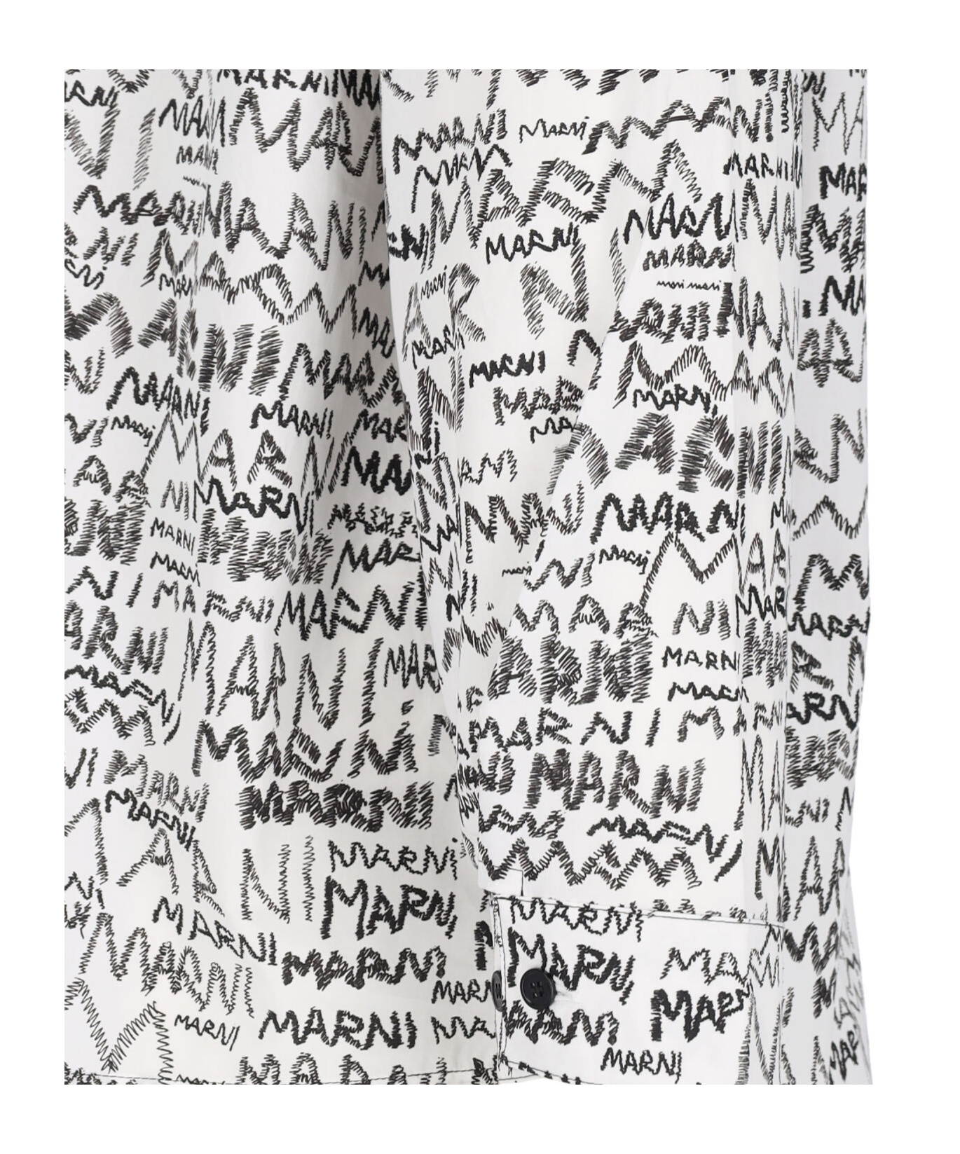 Shop Marni Logo-scribble Shirt In White