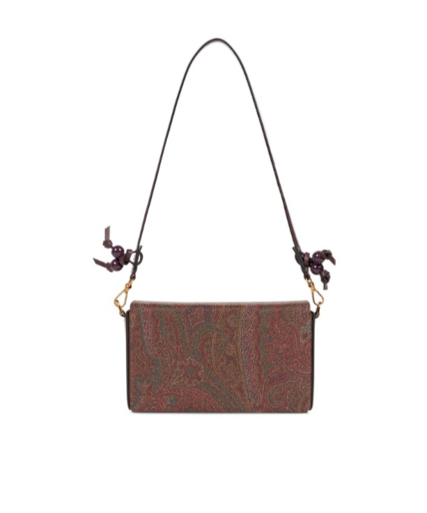 Etro Paisley Jacquard Clutch Bag In Brown
