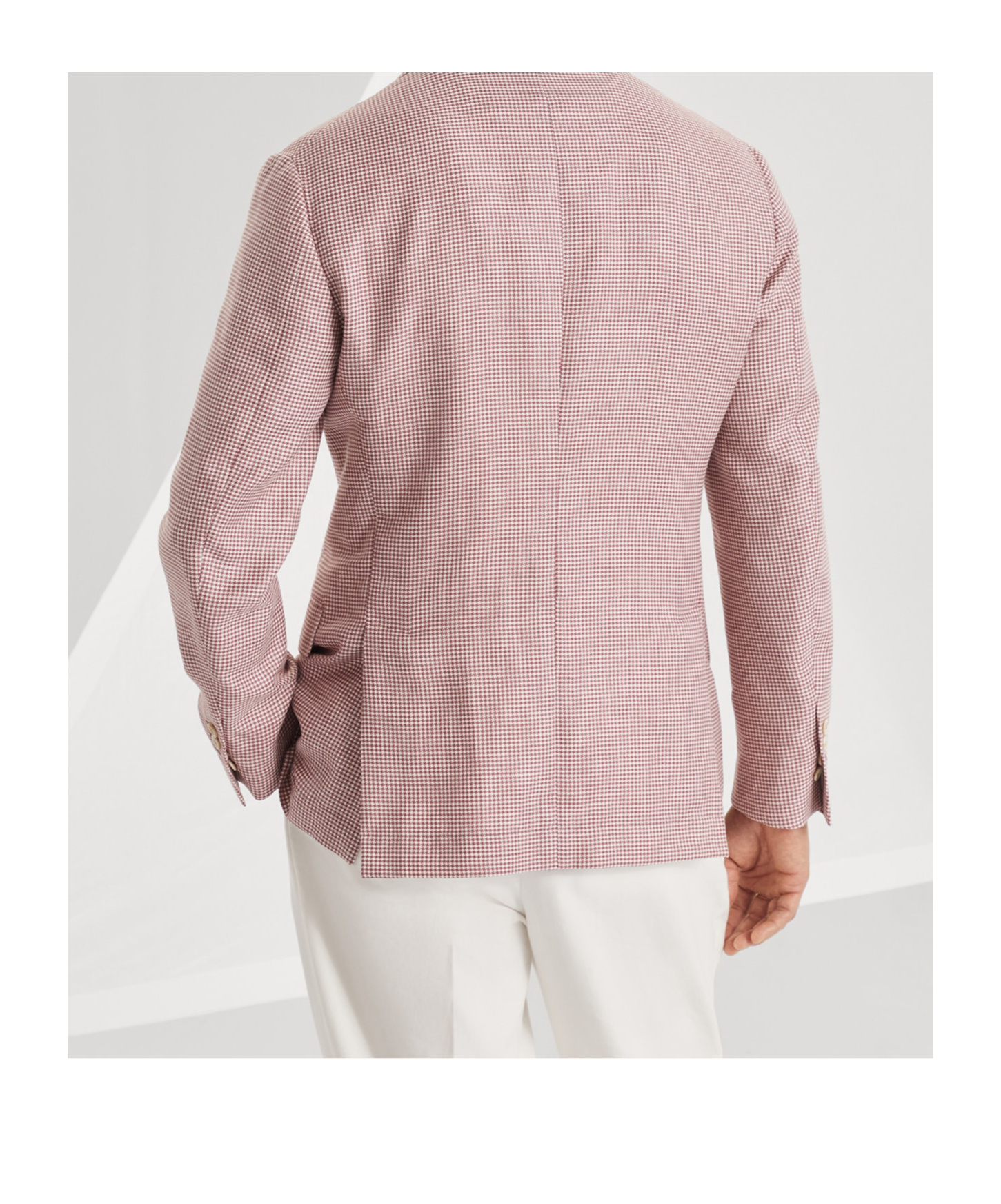 Brunello Cucinelli Houndstooth-pattern Blazer In White