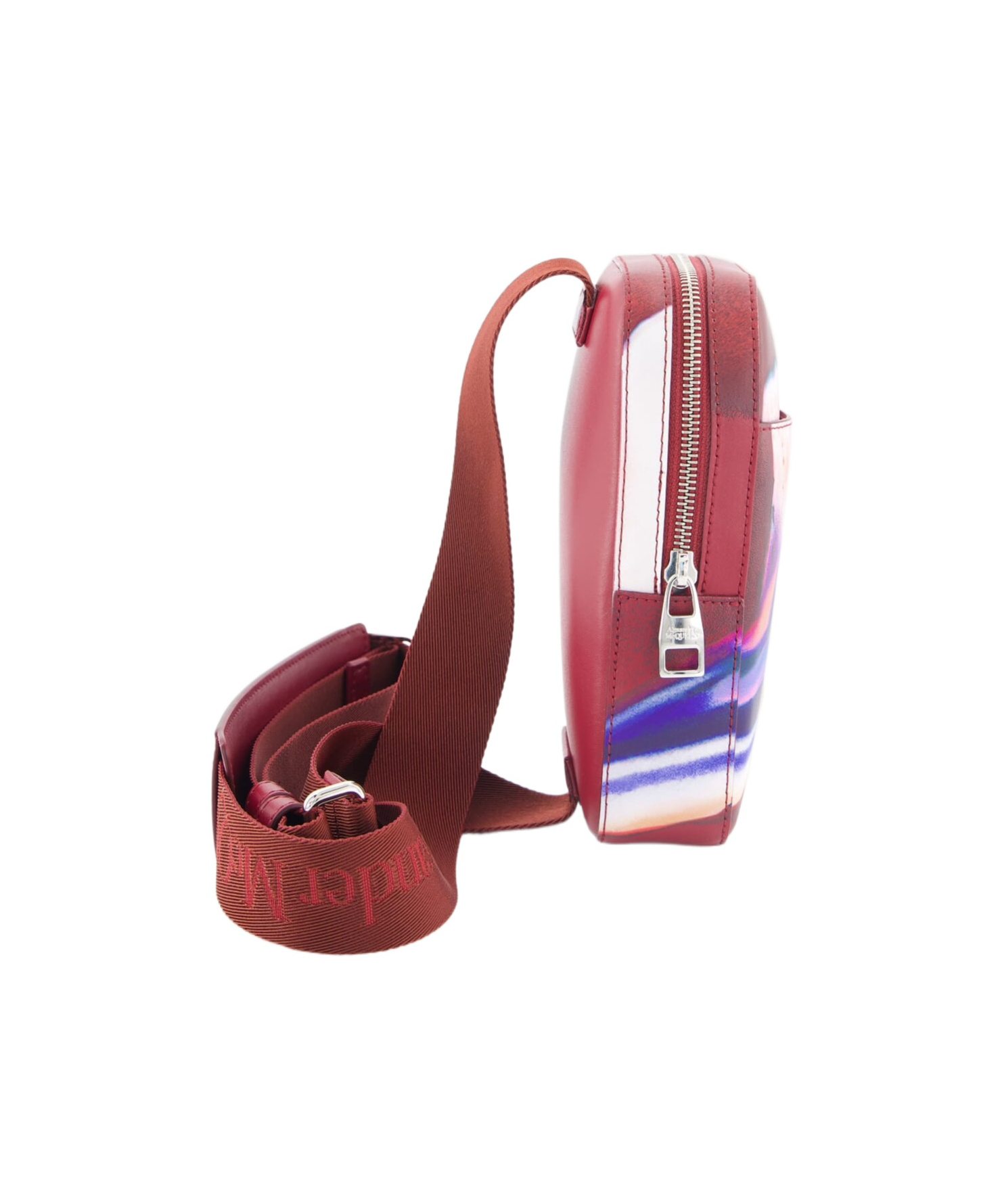 Alexander Mcqueen Floral-print Shoulder Bag In Red