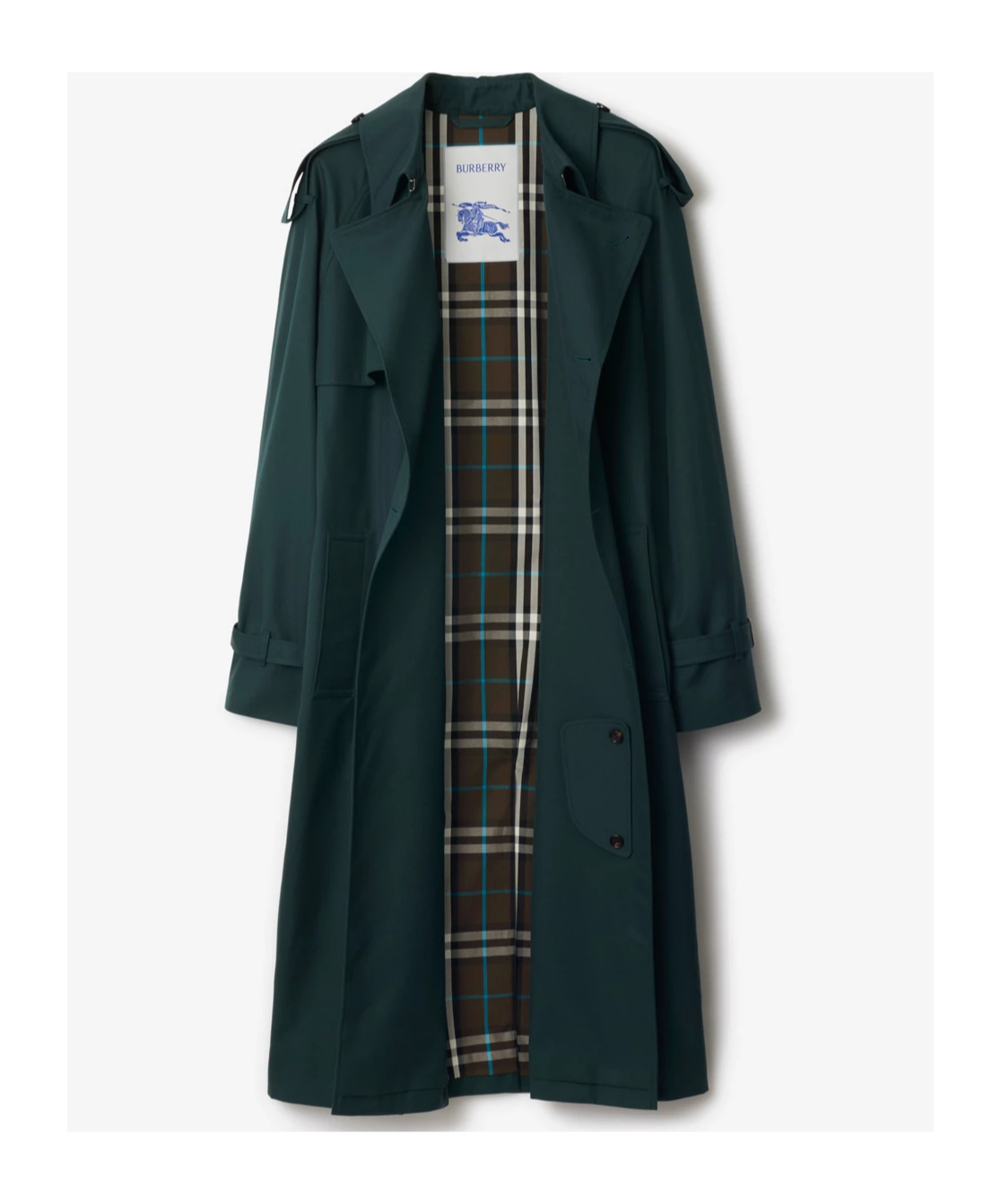 Shop Burberry Double-breasted Trench Coat In Black