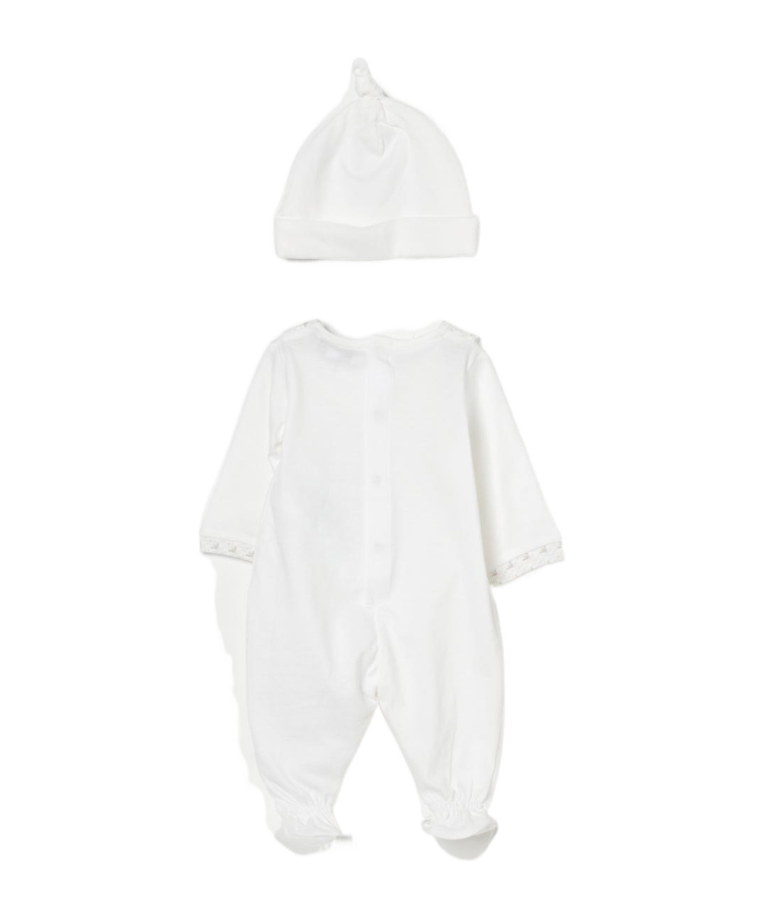Emporio Armani Long-sleeve Jumpsuit And Hat Two-pack In White