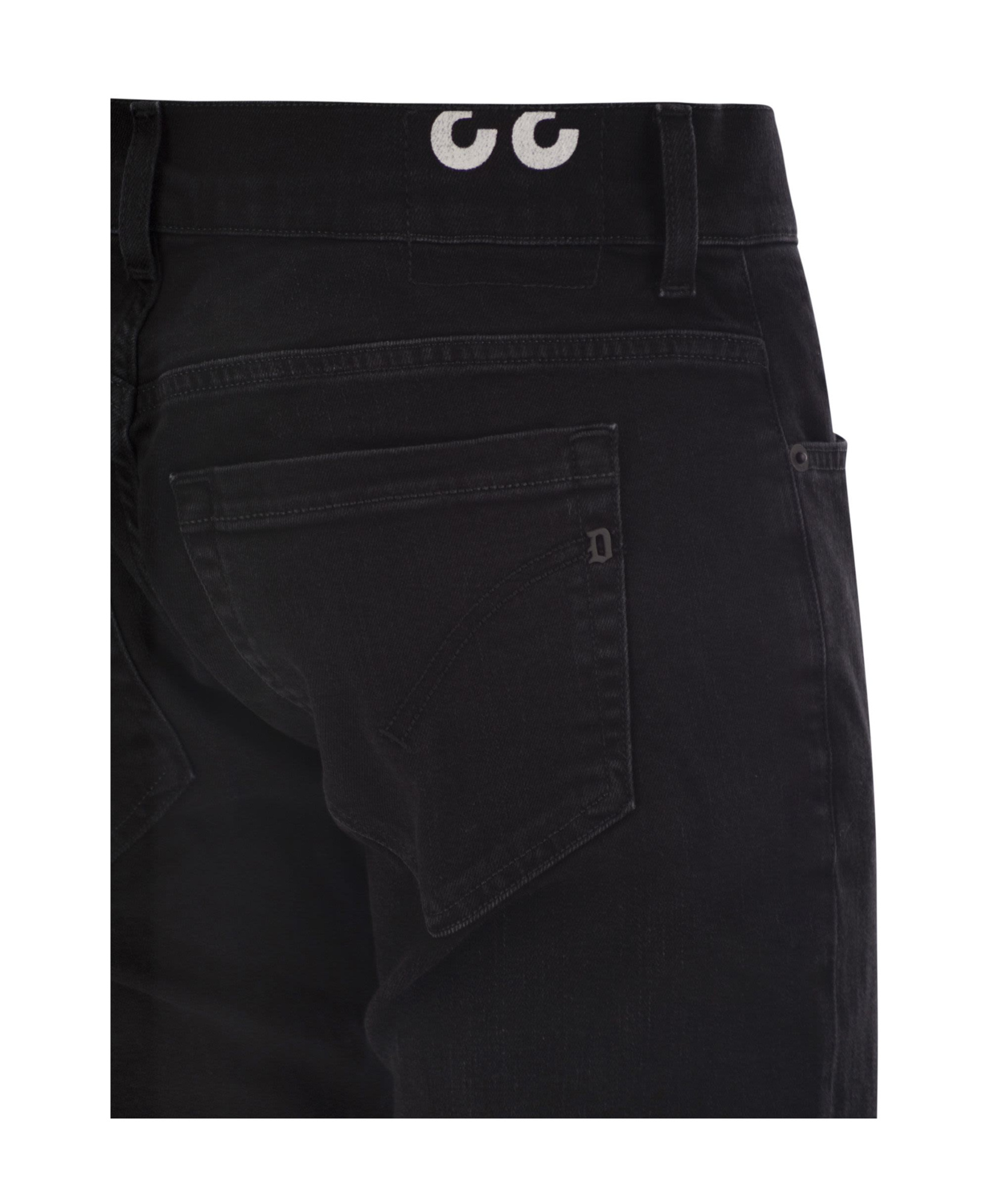 Dondup Black George Cotton Trouser In Black