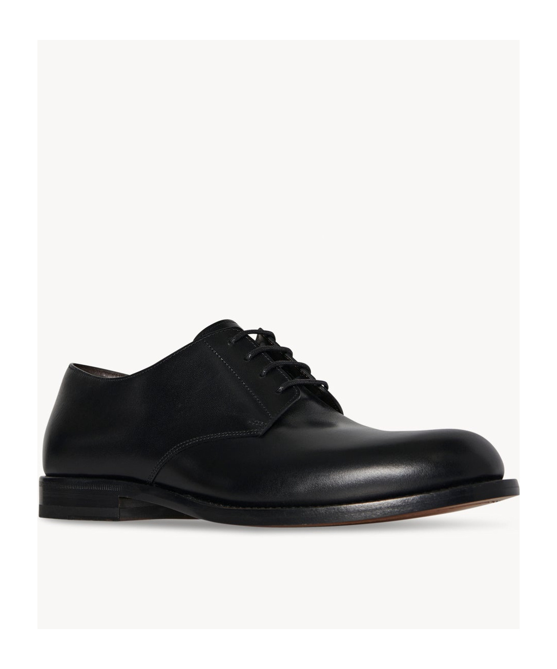 The Row Novus Leather Derby Shoes In Black