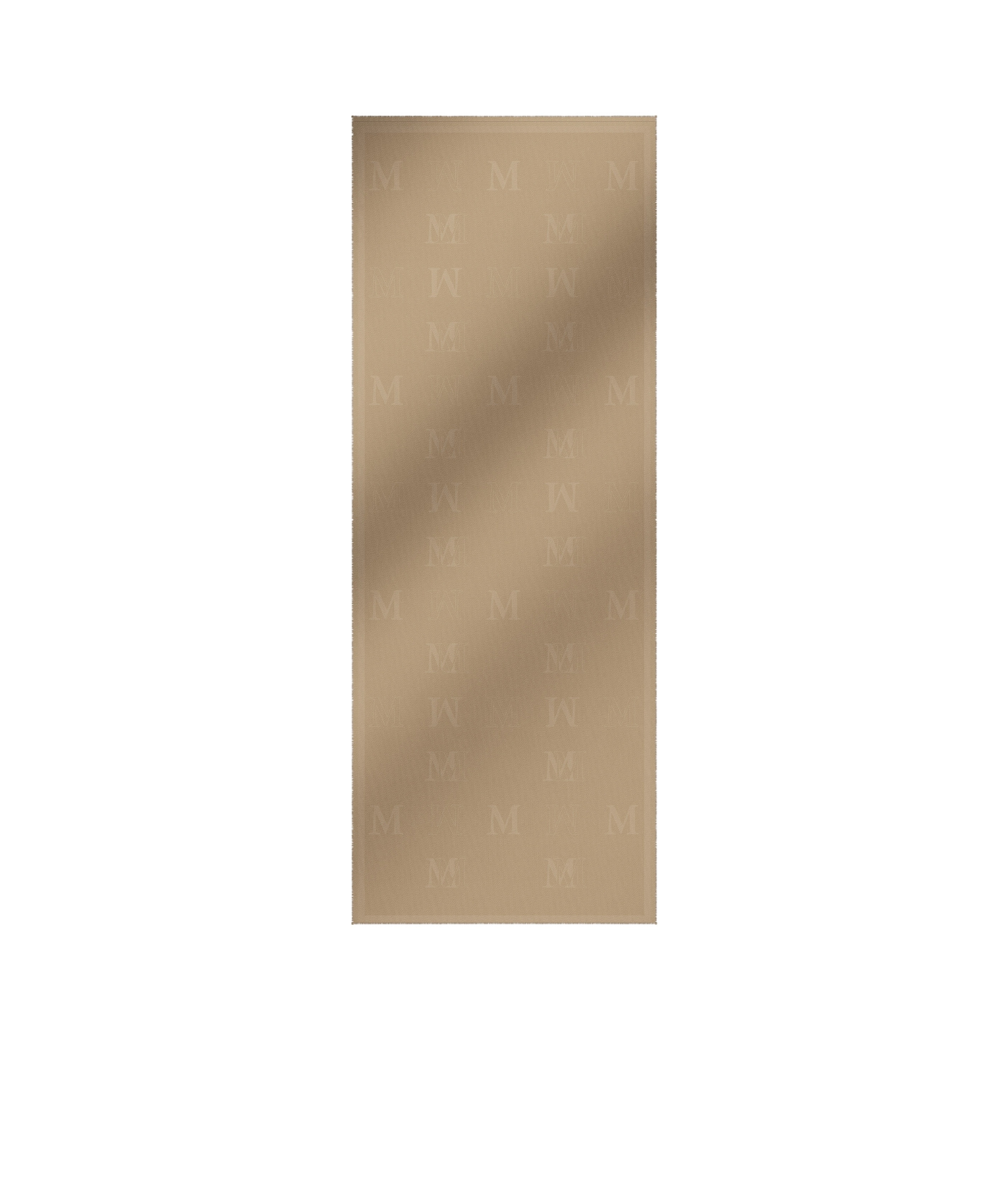 Max Mara Jacquard Knitted Wool And Silk Shawl In Nude